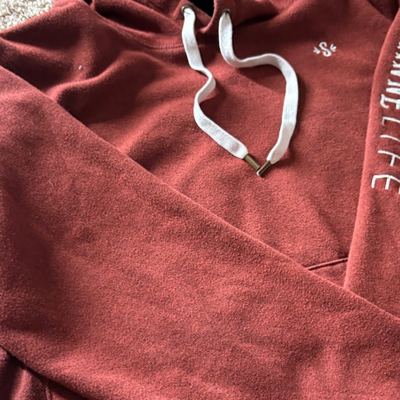 Shyanne Burgundy Hoodie with White Accents - Picture 3 of 6